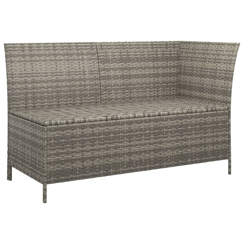 4 Piece Garden Lounge Set with Cushions Grey Poly Rattan Payday Deals