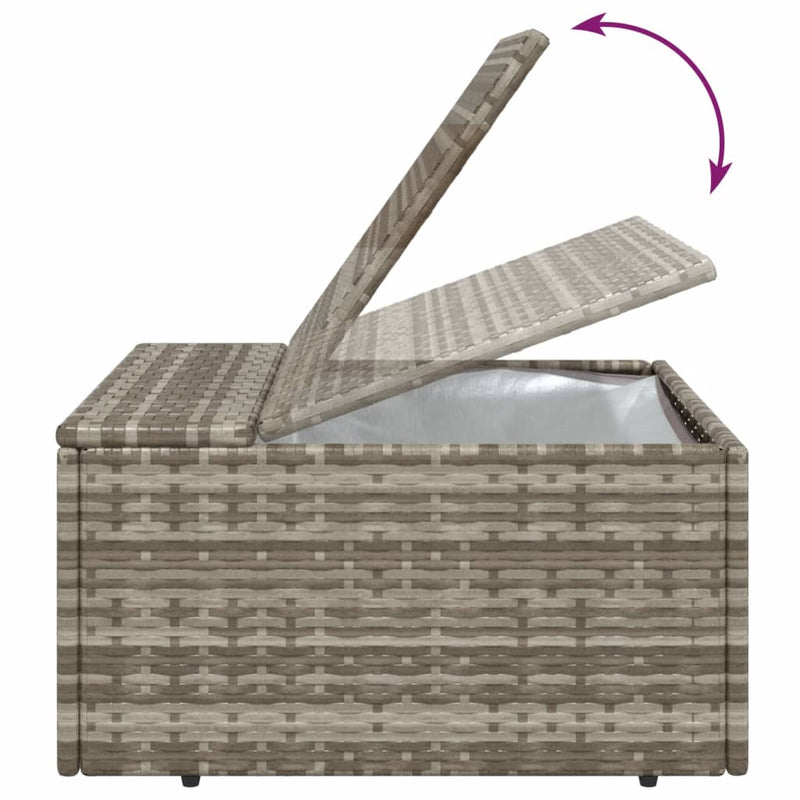 4 Piece Garden Lounge Set with Cushions Grey Poly Rattan Payday Deals