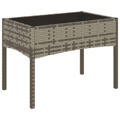 4 Piece Garden Lounge Set with Cushions Grey Poly Rattan Payday Deals