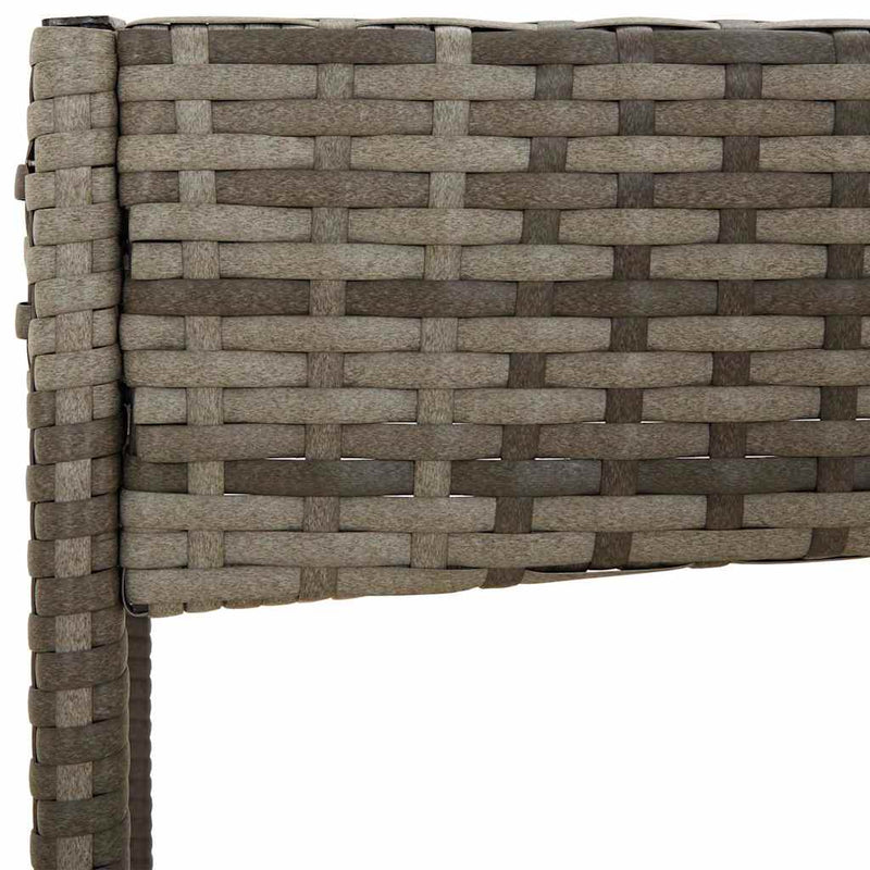 4 Piece Garden Lounge Set with Cushions Grey Poly Rattan Payday Deals