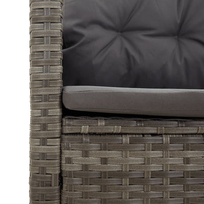 4 Piece Garden Lounge Set with Cushions Grey Poly Rattan Payday Deals