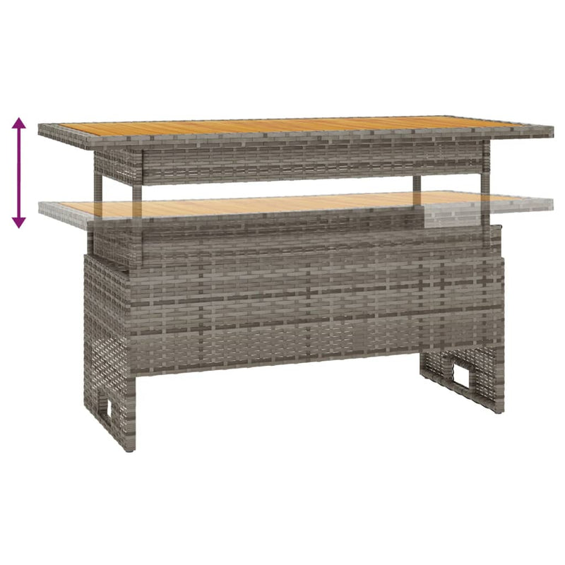 4 Piece Garden Lounge Set with Cushions Grey Poly Rattan Payday Deals