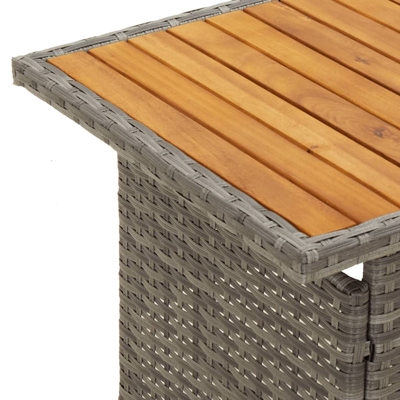 4 Piece Garden Lounge Set with Cushions Grey Poly Rattan Payday Deals