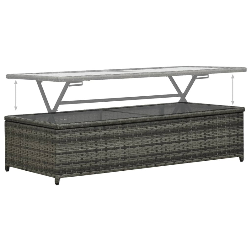 4 Piece Garden Lounge Set with Cushions Poly Rattan Anthracite Payday Deals