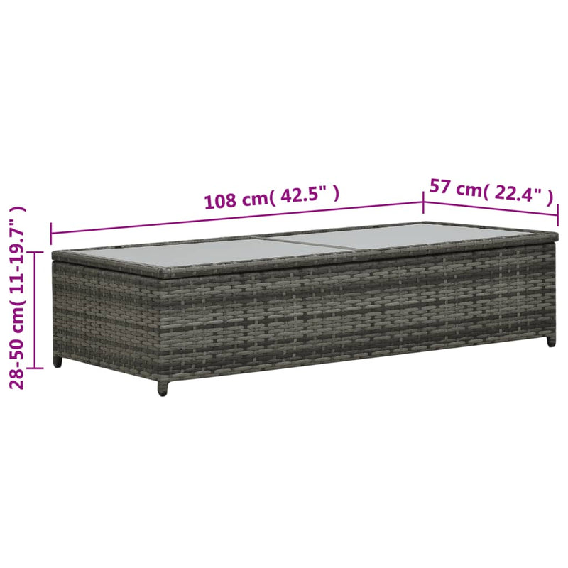 4 Piece Garden Lounge Set with Cushions Poly Rattan Anthracite Payday Deals