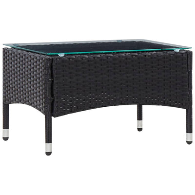 4 Piece Garden Lounge Set With Cushions Poly Rattan Black Payday Deals