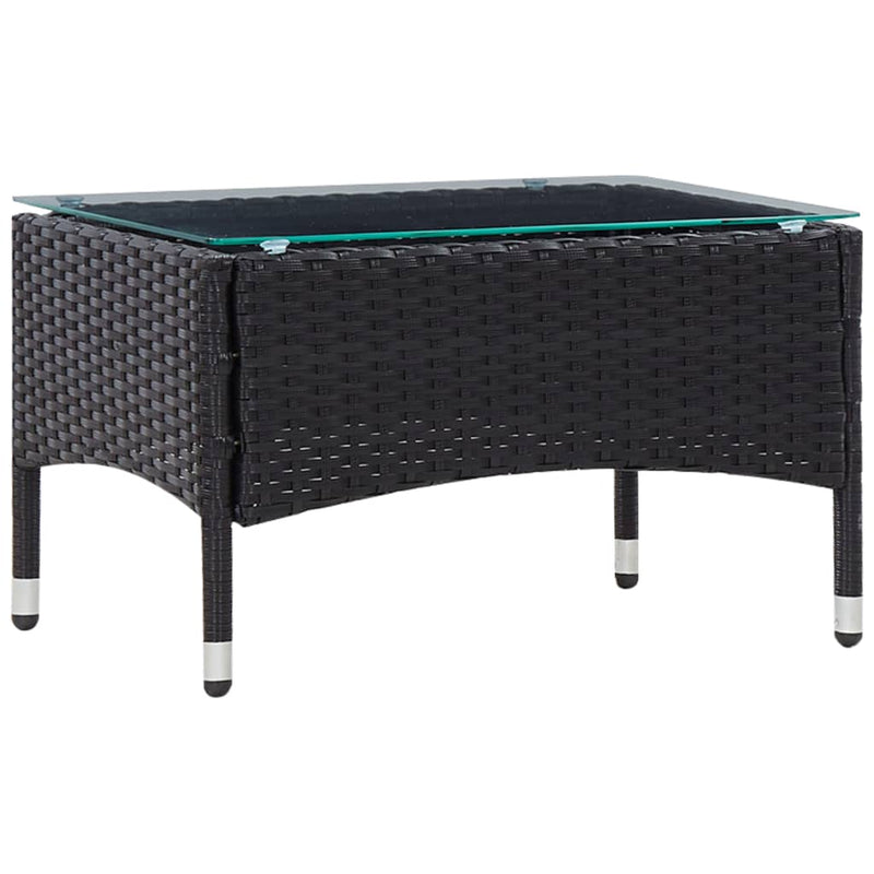 4 Piece Garden Lounge Set With Cushions Poly Rattan Black Payday Deals