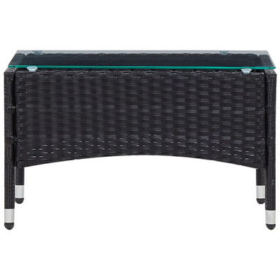 4 Piece Garden Lounge Set With Cushions Poly Rattan Black Payday Deals