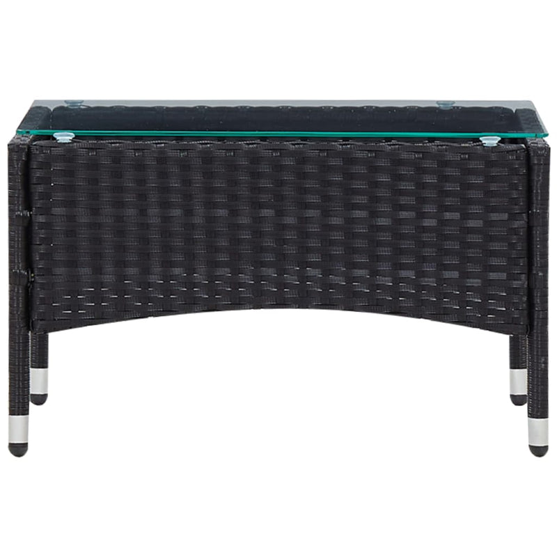 4 Piece Garden Lounge Set With Cushions Poly Rattan Black Payday Deals