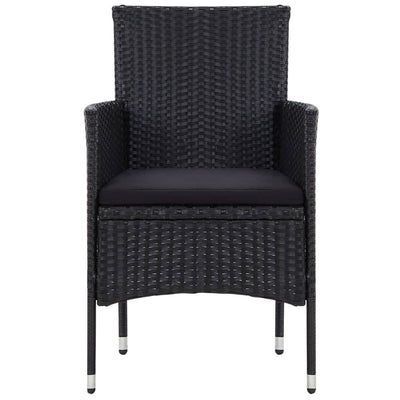 4 Piece Garden Lounge Set With Cushions Poly Rattan Black Payday Deals