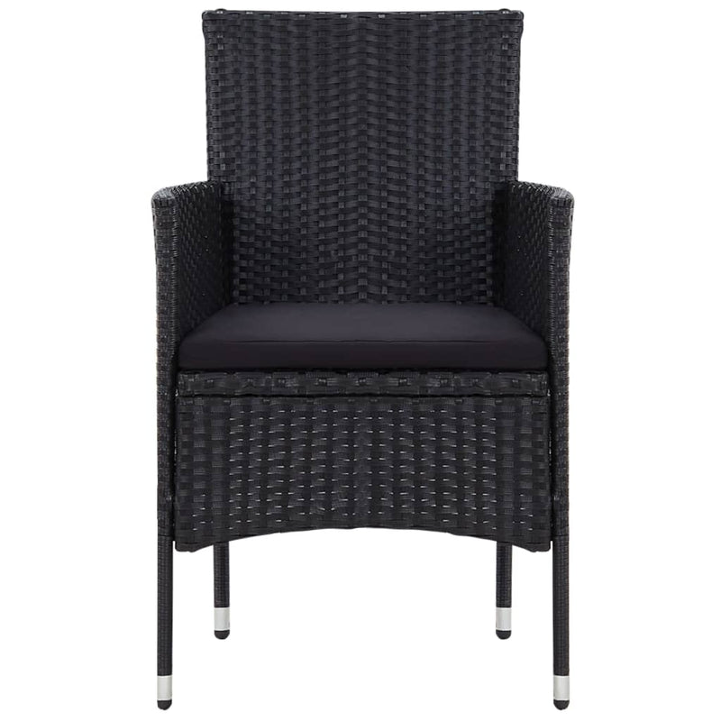 4 Piece Garden Lounge Set With Cushions Poly Rattan Black Payday Deals