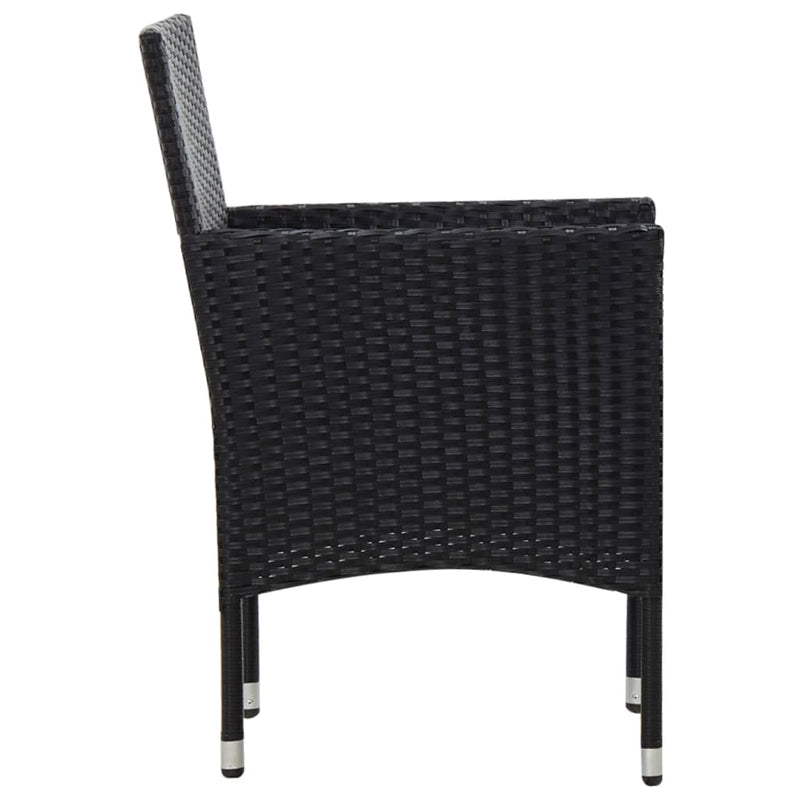 4 Piece Garden Lounge Set With Cushions Poly Rattan Black Payday Deals
