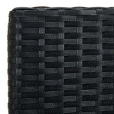 4 Piece Garden Lounge Set with Cushions Poly Rattan Black Payday Deals