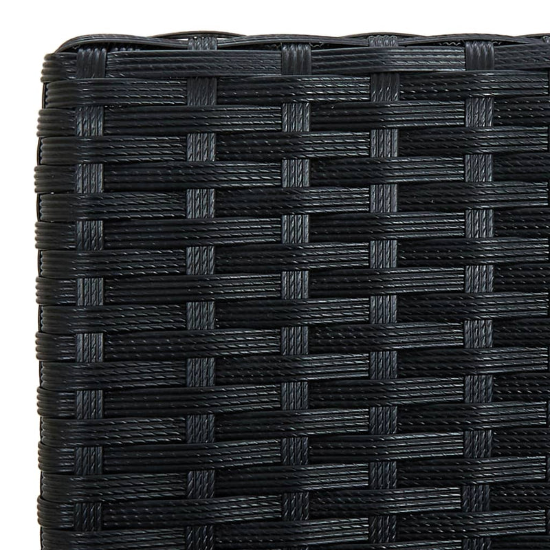 4 Piece Garden Lounge Set with Cushions Poly Rattan Black Payday Deals