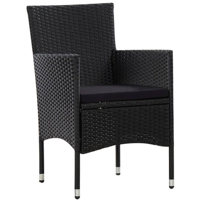 4 Piece Garden Lounge Set with Cushions Poly Rattan Black Payday Deals