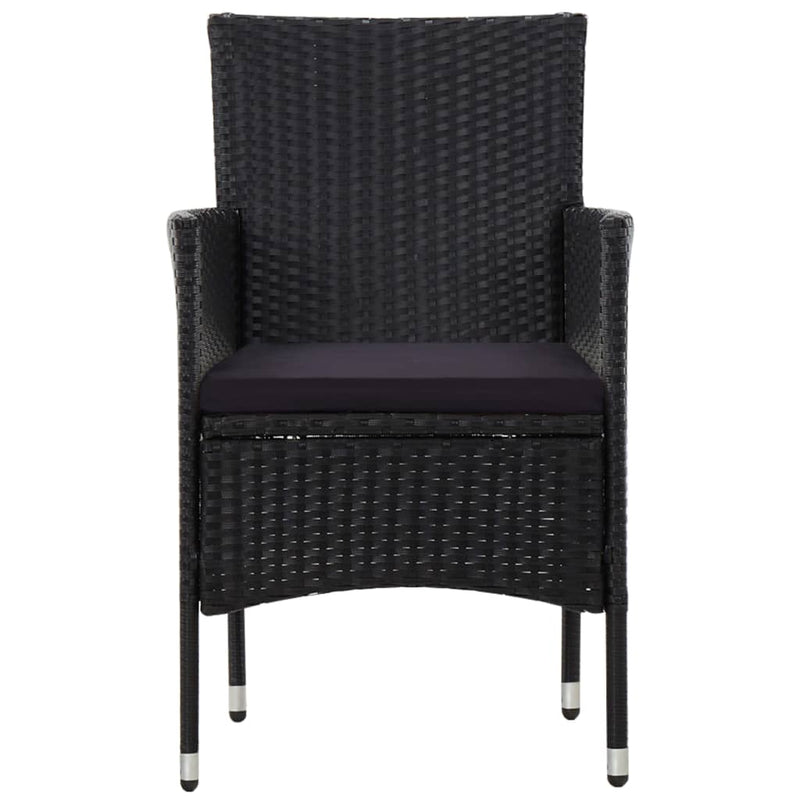 4 Piece Garden Lounge Set with Cushions Poly Rattan Black Payday Deals