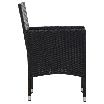 4 Piece Garden Lounge Set with Cushions Poly Rattan Black Payday Deals