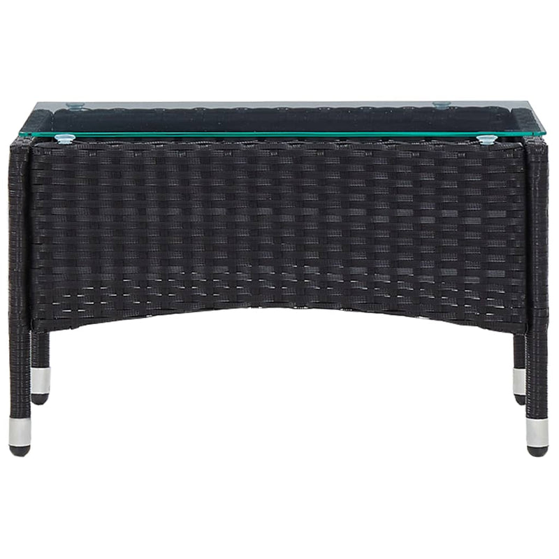 4 Piece Garden Lounge Set with Cushions Poly Rattan Black Payday Deals