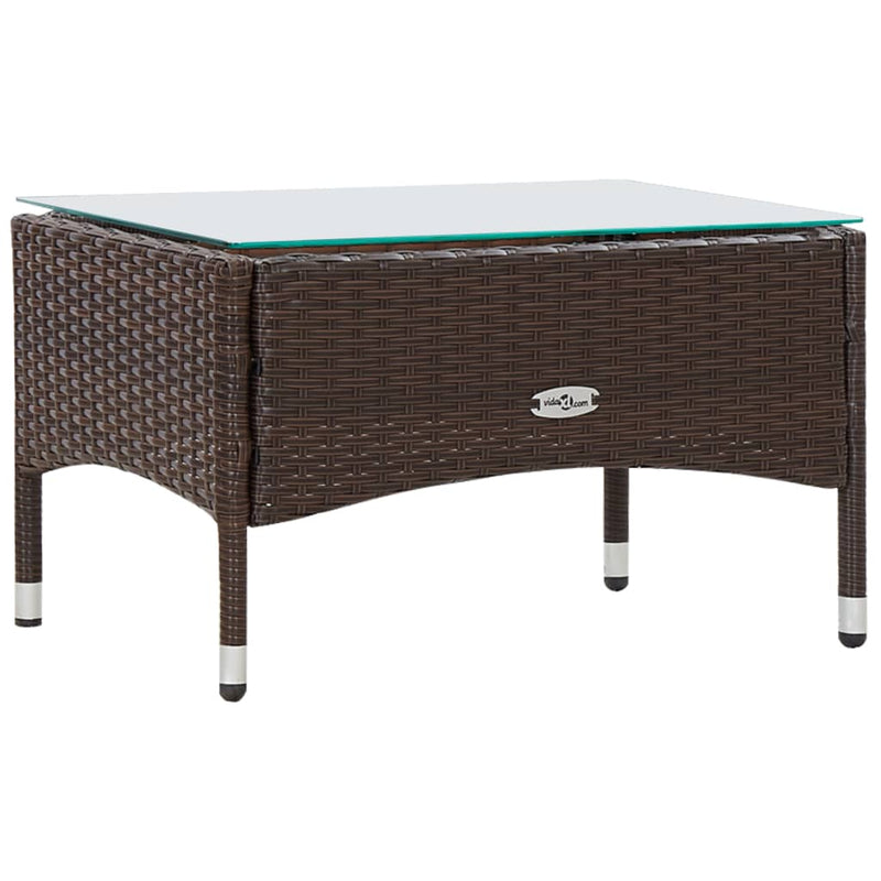 4 Piece Garden Lounge Set With Cushions Poly Rattan Brown Payday Deals