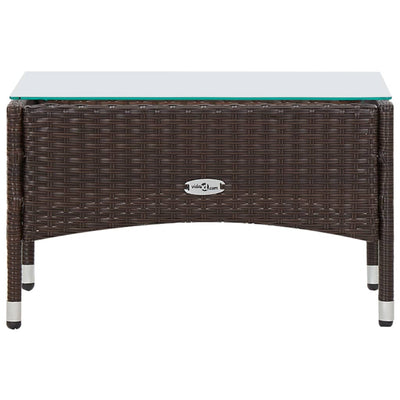 4 Piece Garden Lounge Set With Cushions Poly Rattan Brown Payday Deals