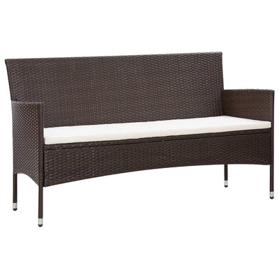 4 Piece Garden Lounge Set With Cushions Poly Rattan Brown Payday Deals
