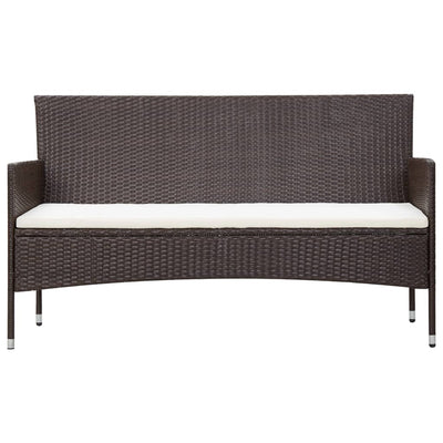 4 Piece Garden Lounge Set With Cushions Poly Rattan Brown Payday Deals