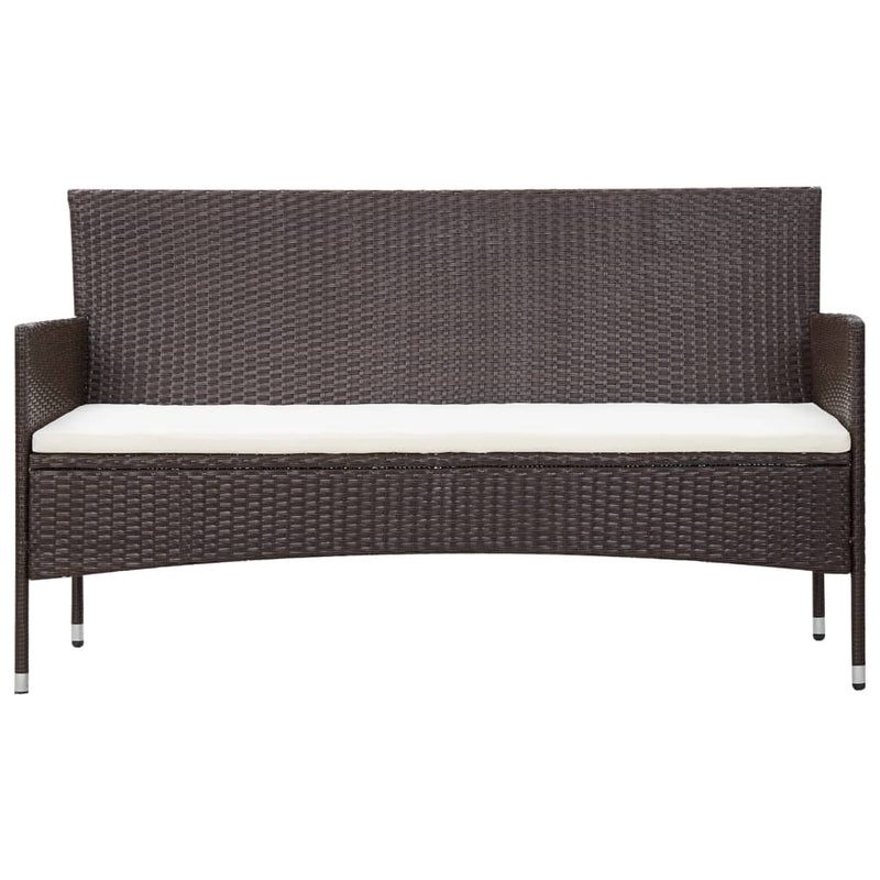 4 Piece Garden Lounge Set With Cushions Poly Rattan Brown Payday Deals