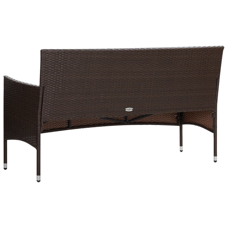 4 Piece Garden Lounge Set With Cushions Poly Rattan Brown Payday Deals