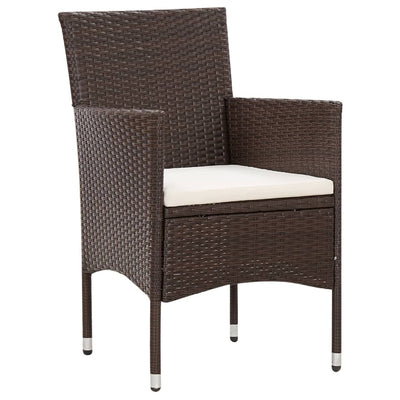 4 Piece Garden Lounge Set With Cushions Poly Rattan Brown Payday Deals