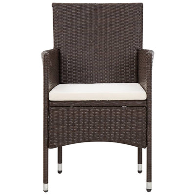 4 Piece Garden Lounge Set With Cushions Poly Rattan Brown Payday Deals