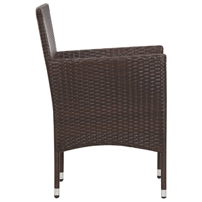 4 Piece Garden Lounge Set With Cushions Poly Rattan Brown Payday Deals