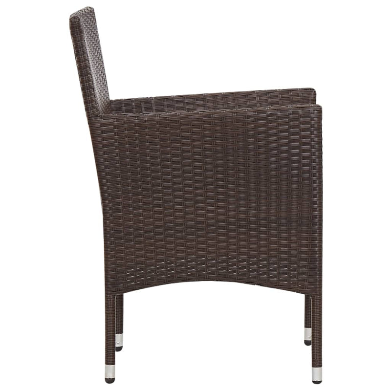 4 Piece Garden Lounge Set With Cushions Poly Rattan Brown Payday Deals