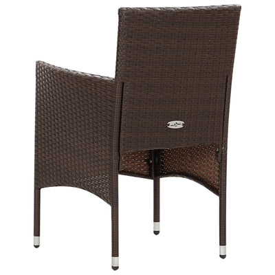 4 Piece Garden Lounge Set With Cushions Poly Rattan Brown Payday Deals