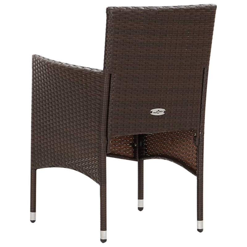 4 Piece Garden Lounge Set With Cushions Poly Rattan Brown Payday Deals