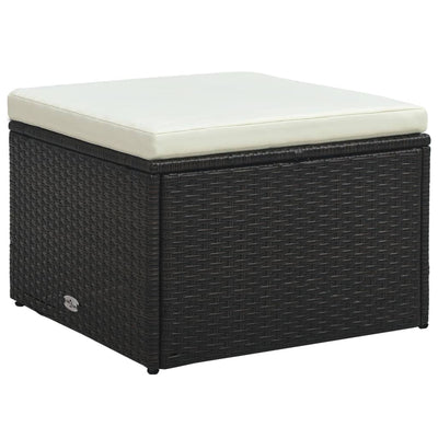 4 Piece Garden Lounge Set with Cushions Poly Rattan Brown Payday Deals