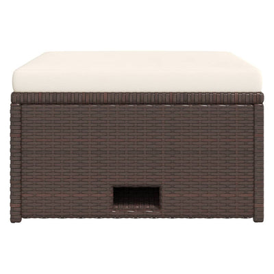 4 Piece Garden Lounge Set with Cushions Poly Rattan Brown Payday Deals