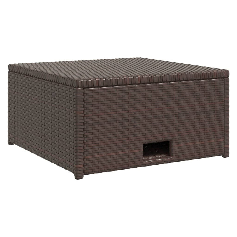 4 Piece Garden Lounge Set with Cushions Poly Rattan Brown Payday Deals