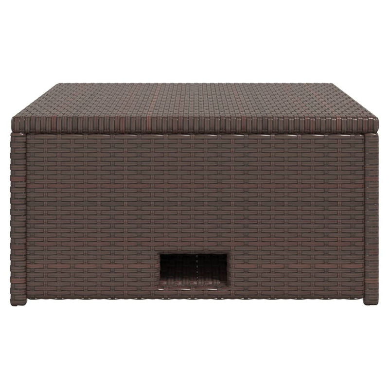 4 Piece Garden Lounge Set with Cushions Poly Rattan Brown Payday Deals