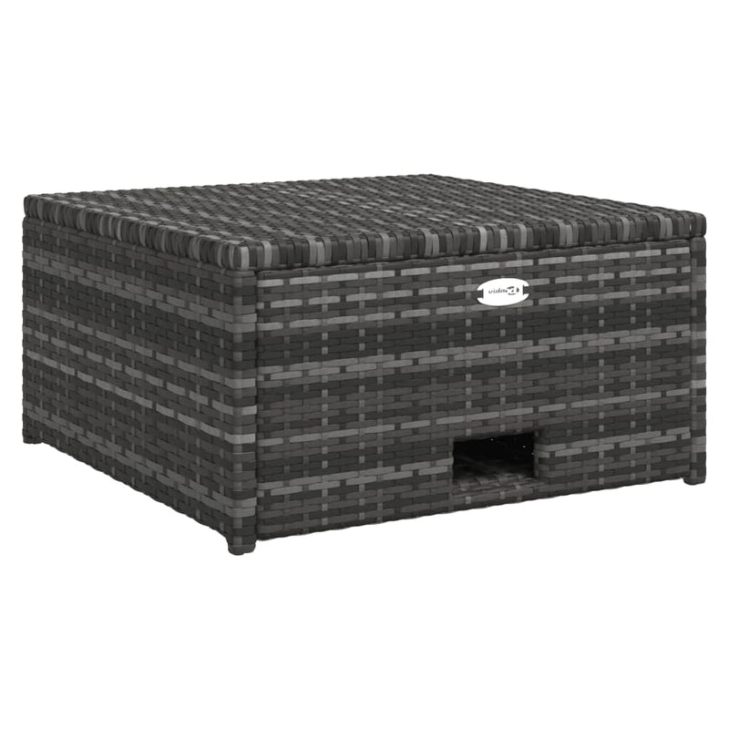 4 Piece Garden Lounge Set with Cushions Poly Rattan Grey Payday Deals