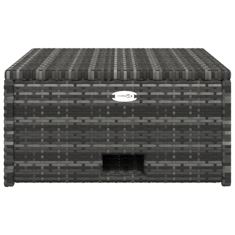 4 Piece Garden Lounge Set with Cushions Poly Rattan Grey Payday Deals