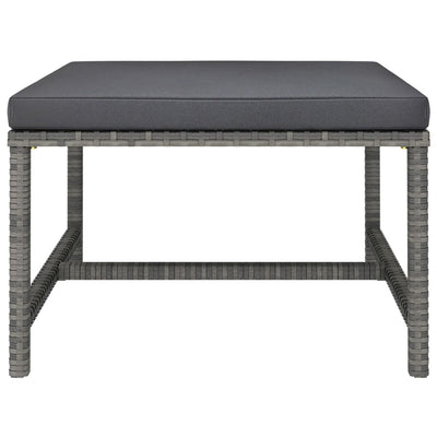 4 Piece Garden Lounge Set with Cushions Poly Rattan Grey Payday Deals