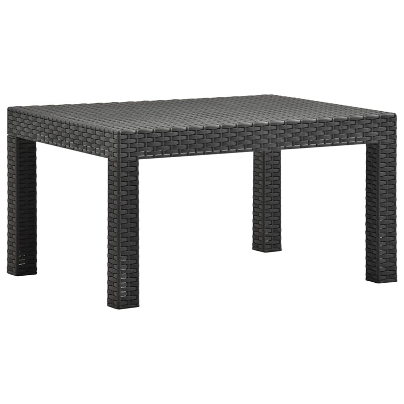 4 Piece Garden Lounge Set with Cushions PP Rattan Anthracite Payday Deals