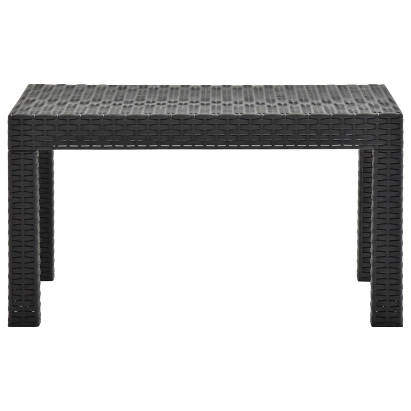 4 Piece Garden Lounge Set with Cushions PP Rattan Anthracite Payday Deals