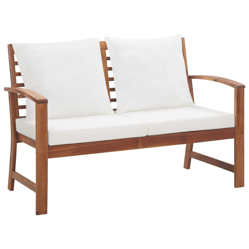 4 Piece Garden Lounge Set with Cushions Solid Acacia Wood Payday Deals