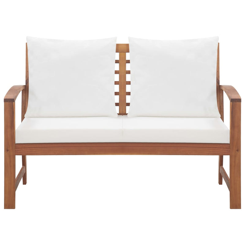 4 Piece Garden Lounge Set with Cushions Solid Acacia Wood Payday Deals