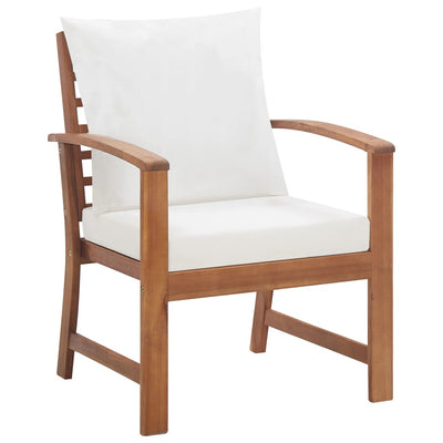 4 Piece Garden Lounge Set with Cushions Solid Acacia Wood Payday Deals