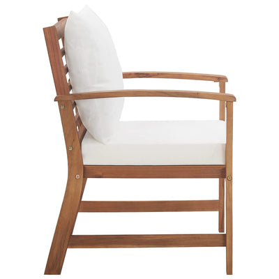 4 Piece Garden Lounge Set with Cushions Solid Acacia Wood Payday Deals