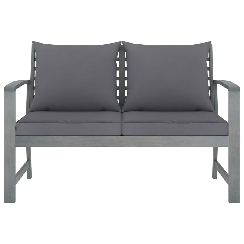 4 Piece Garden Lounge Set with Cushions Solid Acacia Wood Payday Deals