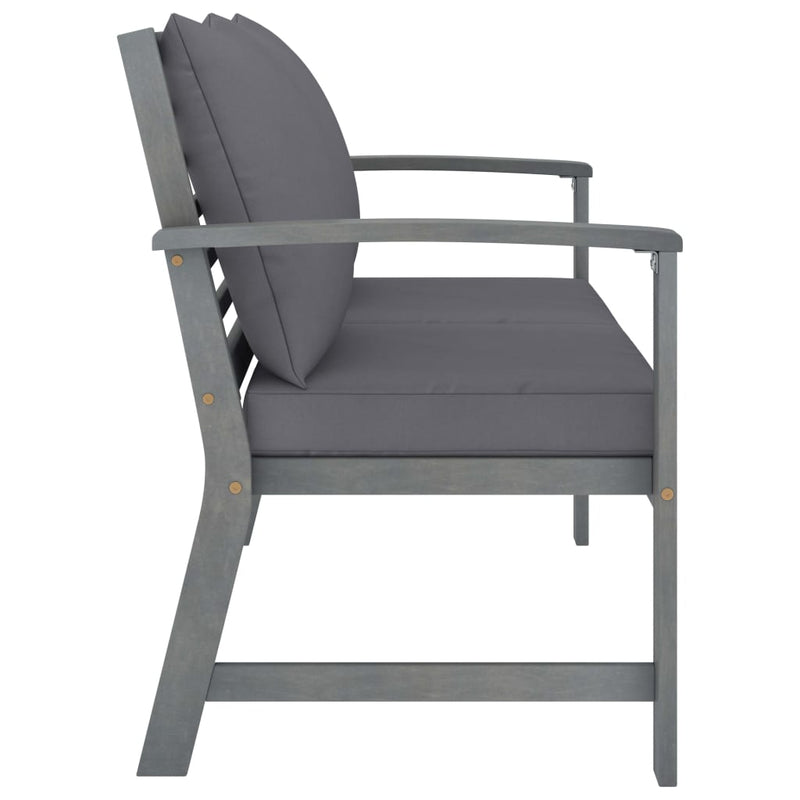 4 Piece Garden Lounge Set with Cushions Solid Acacia Wood Payday Deals