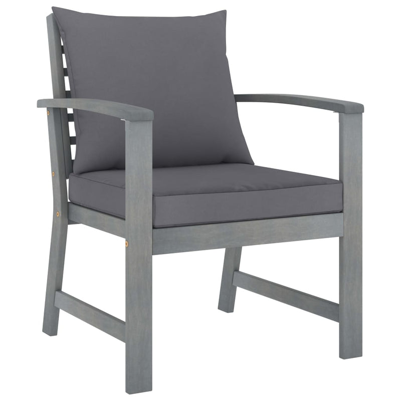 4 Piece Garden Lounge Set with Cushions Solid Acacia Wood Payday Deals